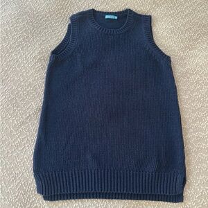 J. McLaughlin Women’s Navy Sleeveless Crewneck Sweater Vest